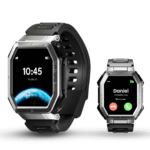 Voltma Spark Reloj Inteligente con llamadas Bluetooth para Hombres y Mujeres (Negro/Plata)