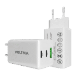 VOLTMA Cargador Rápido de USB de 65W con 3 Puertos de Entrada - PH65ACC