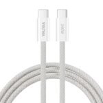Voltma Premium Cable de Carga de Trenzado de 240W -USB C-C (PMB240CC) - (Blanco/Morado)
