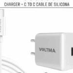 Voltma 20W Cargador Tipo-C y Tipo C-C Cable de Carga de Silicona de 60W Combo (20S60CC)